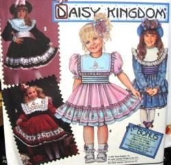 8088 DK SS-LS RUFFLE DRESS,SASH, DETACH COLLAR PATTERN 2-4,5-6X